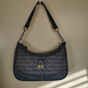 Juicy Couture Navy and Gray Shoulder Bag